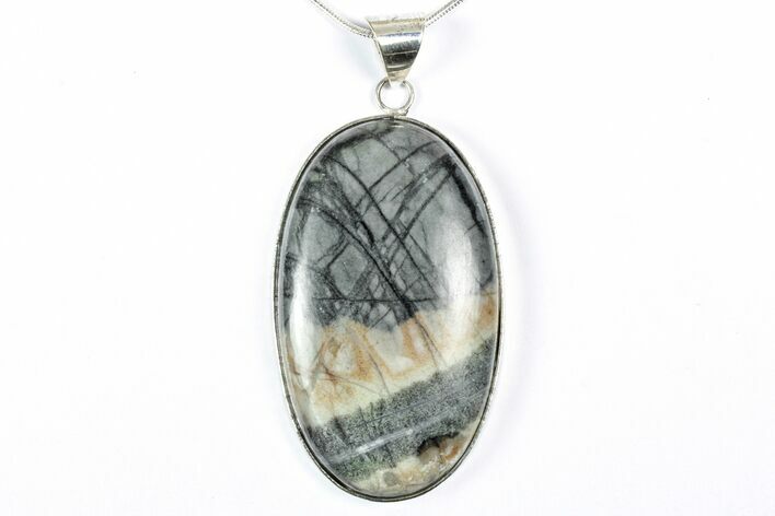Polished Picasso Marble Pendant (Necklace) #346272